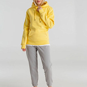 Толстовка с капюшоном унисекс King, желтая