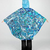 Дождевик-пончо AquaStop взрослый на заказ, разноцветный, единый размер