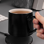 Кружка с подогревом и беспроводной зарядкой dualBase ver. 2.0 Matt, черная