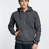 Толстовка на молнии с капюшоном Siverga Heavy 2.0, темно-серая (графит)