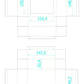 Коробка с окном Vindu, средняя