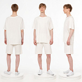 Футболка унисекс оверсайз T2, молочно-белая