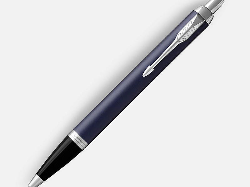 Ручка шариковая Parker IM Core Matte Blue CT, темно-синяя с черным