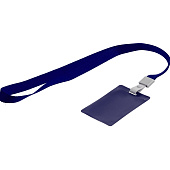 Карман для пропуска с лентой Staff, синий