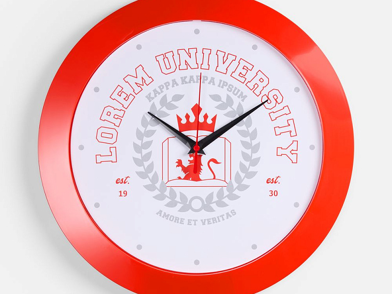 Часы настенные Vivid Large, красные