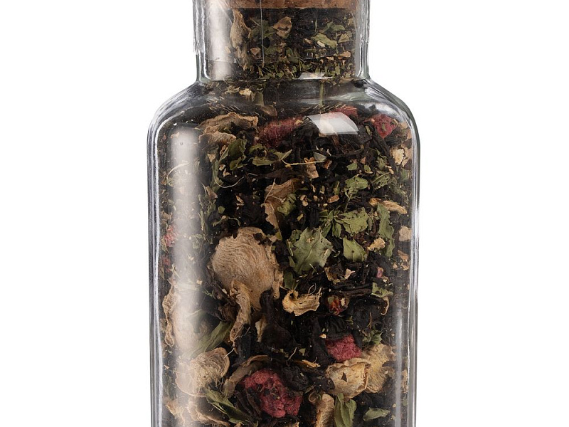 Чай «Сокочай», мини, черный с соком имбиря, малиной и мятой