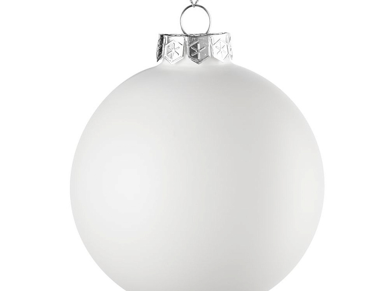 Елочный шар Finery Matt, 10 см, матовый белый