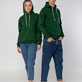 Толстовка с капюшоном Unit Kirenga Heavy, темно-зеленая