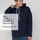 Худи унисекс оверсайз Seamark, темно-синее