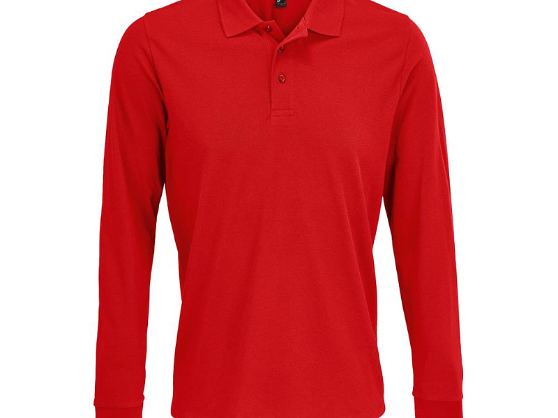 Рубашка поло с длинным рукавом Prime LSL, красная
