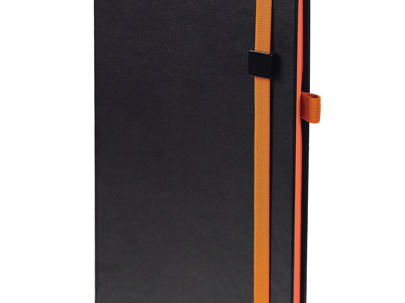 Ежедневник Ton Black, недатированный, черный с оранжевым