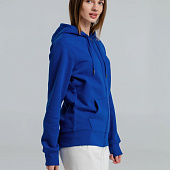 Толстовка на молнии с капюшоном унисекс King, ярко-синяя