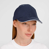 Бейсболка Buffalo, темно-синяя с белым