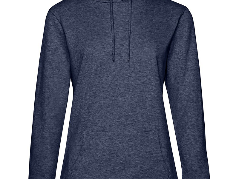 Толстовка с капюшоном женская Hoodie, синий меланж
