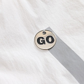 Шильдик металлический Alfa Sirkel, серебристый глянцевый