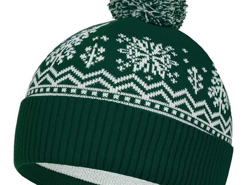Шапка Elnik, зеленая с молочно-белым