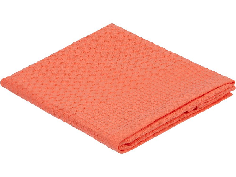 Полотенце вафельное «Деметра», малое, оранжевое (грейпфрут)