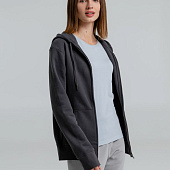 Толстовка на молнии с капюшоном унисекс King, темно-серая