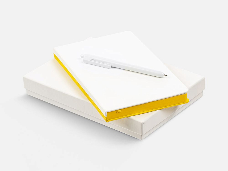 Набор Duplex, белый с желтым