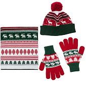 Шарф Mirakler, красный с зеленым