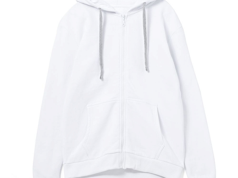 Толстовка на молнии с капюшоном Unit Siverga, белая