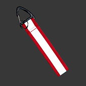 Светоотражающий брелок Flashline, серый с красным