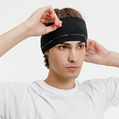 Спортивная повязка утепленная Jogge, черная