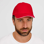 Бейсболка Buffalo, красная с белым