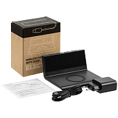 Станция беспроводной зарядки с часами Electron, ver.2, черная