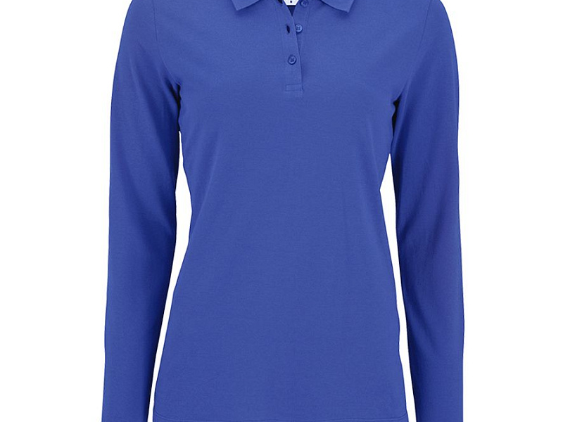 Рубашка поло женская с длинным рукавом Perfect LSL Women, ярко-синяя