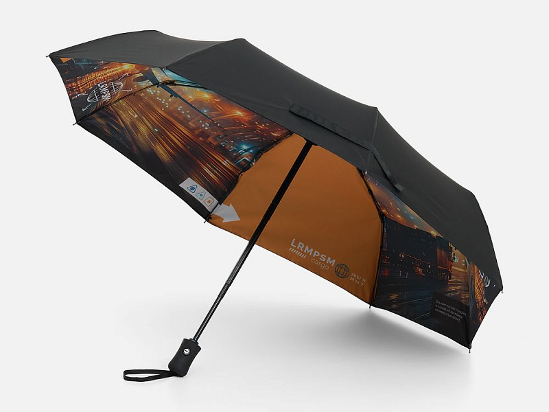 Зонт складной Monsoon с полной запечаткой купола изнутри на заказ