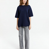 Джемпер с коротким рукавом Siluetti Volumica, темно-синий