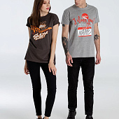 Футболка Hello! I Love You!, серый меланж