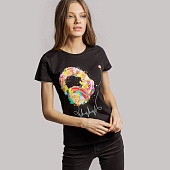 Футболка женская Feel The Beat, черная