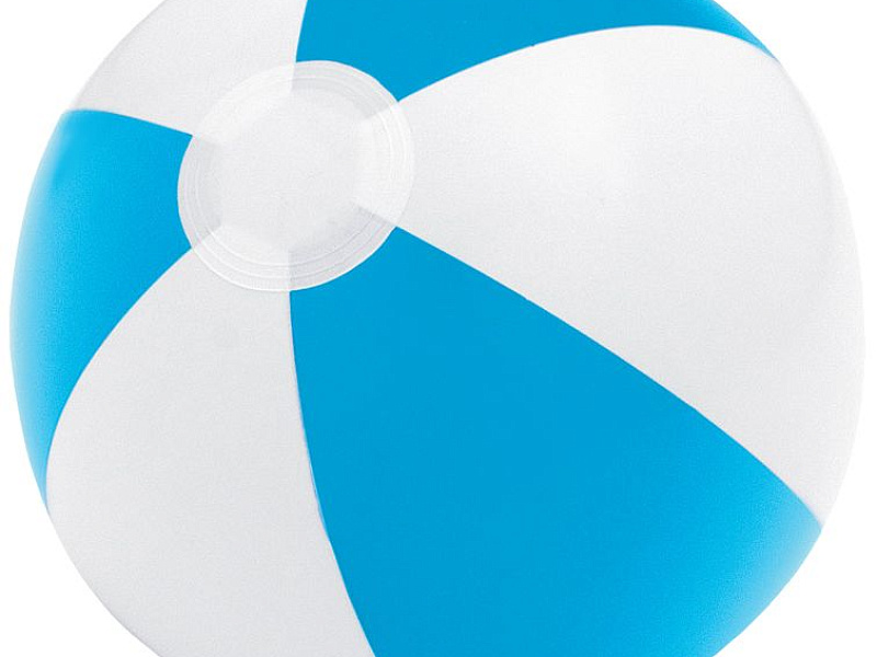 Надувной пляжный мяч Cruise, голубой с белым