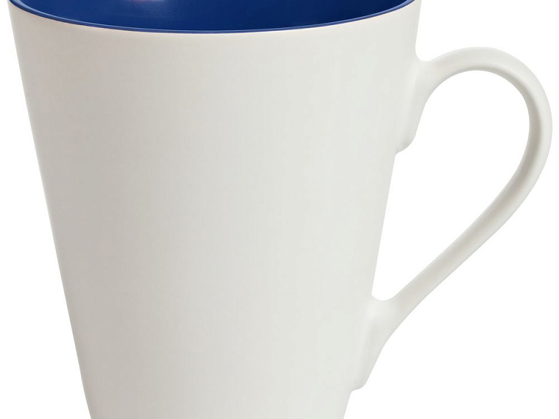 Кружка New Bell матовая, белая с синим