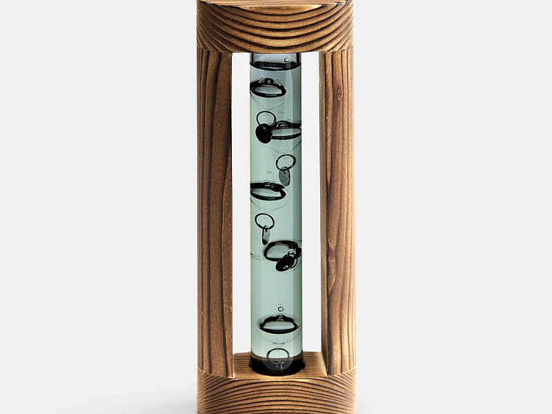 Термометр «Галилей» в деревянном корпусе, серый