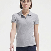 Рубашка поло женская People 210, серый меланж