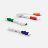 Ручка шариковая Grip, белая с красным