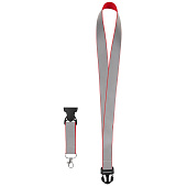 Лента светоотражающая Interlevel, красная с серым