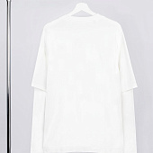 Футболка оверсайз с двойным рукавом Kosmos, молочно-белая