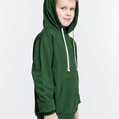 Толстовка с капюшоном детская Kirenga Kids, темно-зеленая