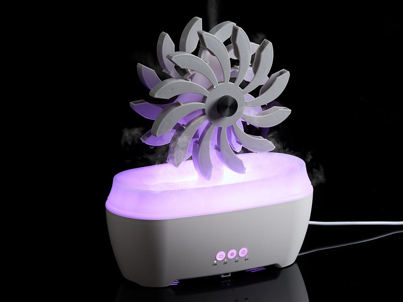 Увлажнитель-ароматизатор Steam Spin, белый с серым