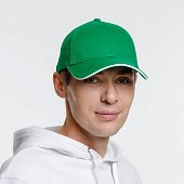 Бейсболка Spiker, зеленая с белым