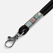 Шнурок для бейджа Tube Metal, синий