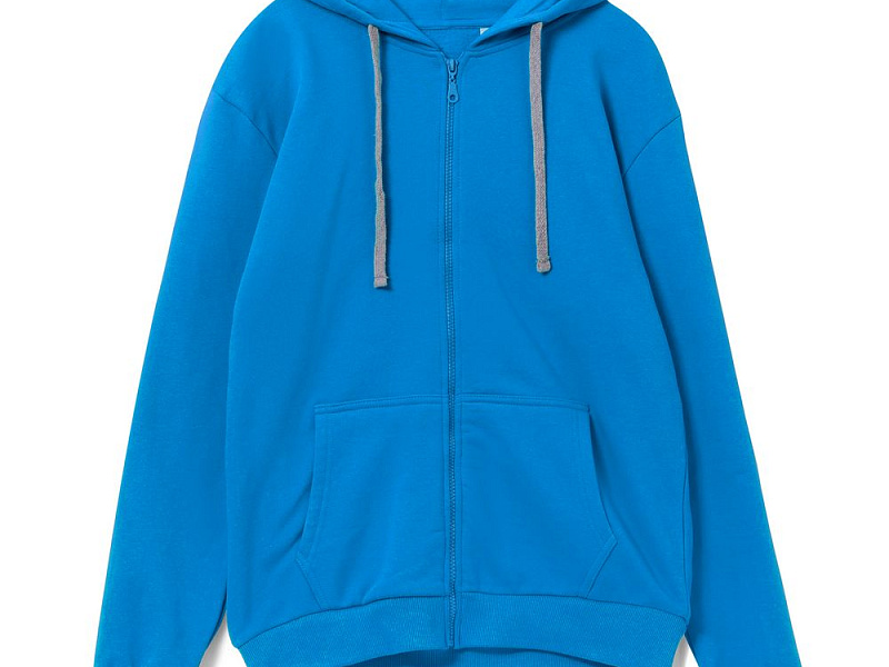 Толстовка с капюшоном на молнии Unit Siverga Heavy, бирюзовая