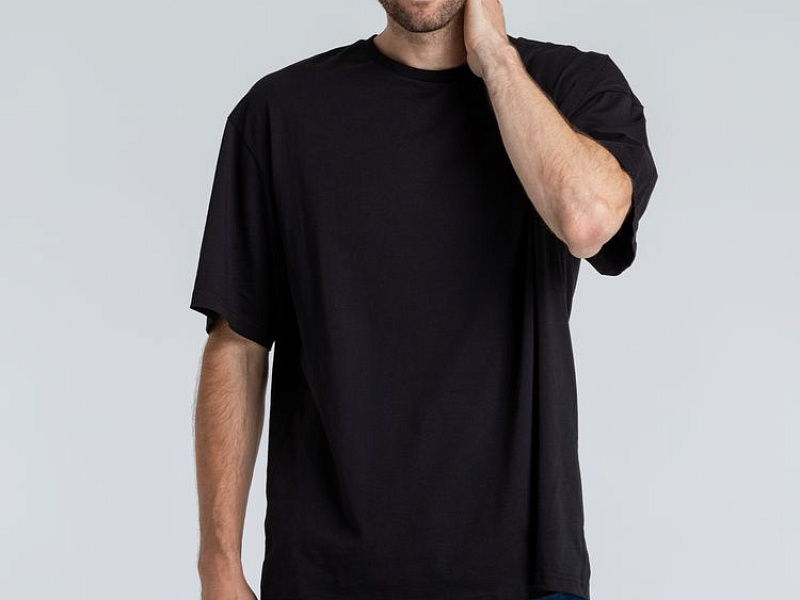 Футболка оверсайз «Чистая соль», черная