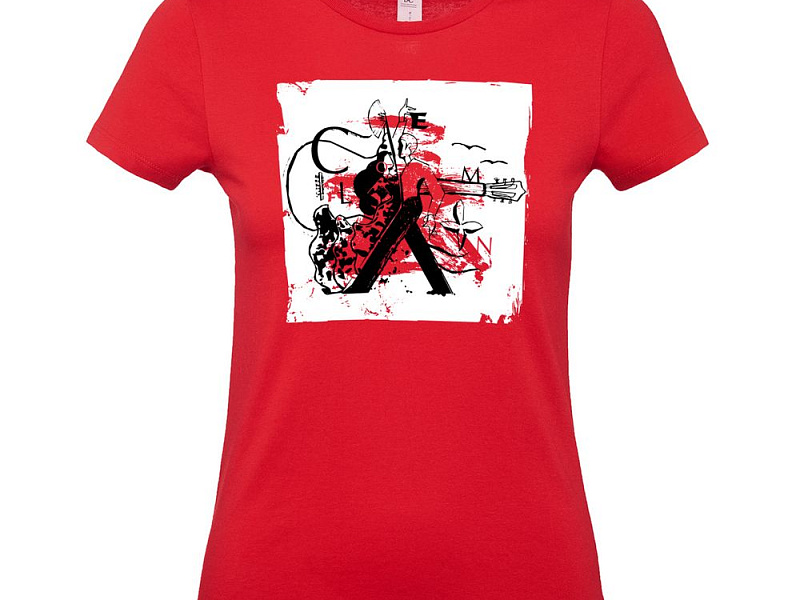 Футболка женская Carmen and Carwoman, красная