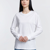 Футболка унисекс с длинным рукавом Pioneer LSL, белая