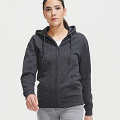 Толстовка женская на молнии с капюшоном Seven Women, темно-синяя